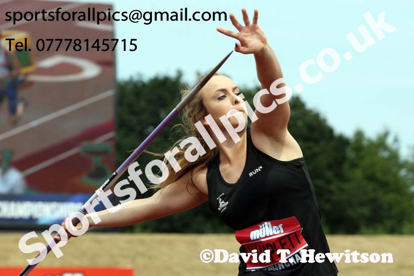 Womens javelin, Muller British Championships, Alexander Stadium, Birmingham. Photo: David T. Hewitson/Sports for All Pics
